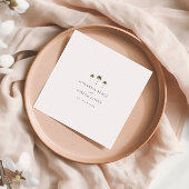 ミニマルエレガントな熱帯パームツリーウェディング スタンダードカクテルナプキン