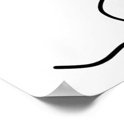 ミニマルエレガントな猫ウォールアート ポスター (角)