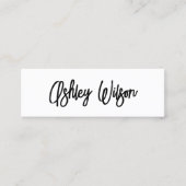 ミニマルエレガントはっきりした白黒・ネットワーク スキニー名刺 (正面)