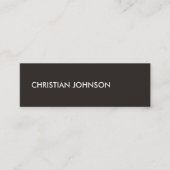 ミニマルエレガントアイボリー白黒コンサルタント スキニー名刺 (正面)