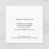 ミニマルエレガントアイボリー白黒美しいクーポン 割引カード (裏面)