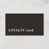 ミニマルエレガントアイボリー白黒美しい ロイヤリティカード (正面)