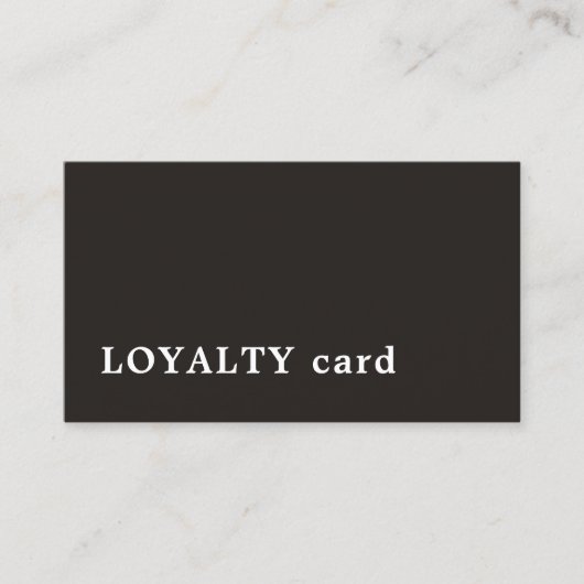 ミニマルエレガントアイボリー白黒美しい ロイヤリティカード (正面)