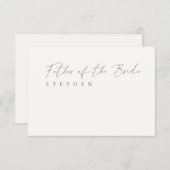 ミニマルエレガントアイボリー結婚のメッセージカード 招待状 (正面/裏面)