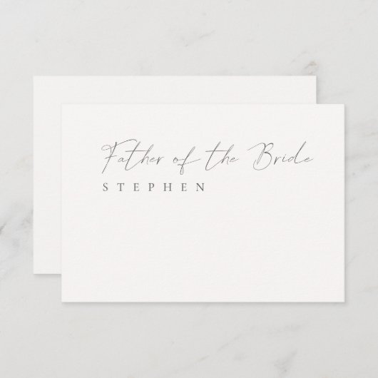 ミニマルエレガントアイボリー結婚のメッセージカード 招待状 (正面/裏面)