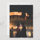 ミニマルエレガントアイボリー結婚の写真 招待状 (裏面)