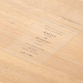 ミニマルエレガントウェディング アクリル招待状 (レイダウン)