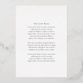 ミニマルエレガントウェディング 箔招待状 (裏面)