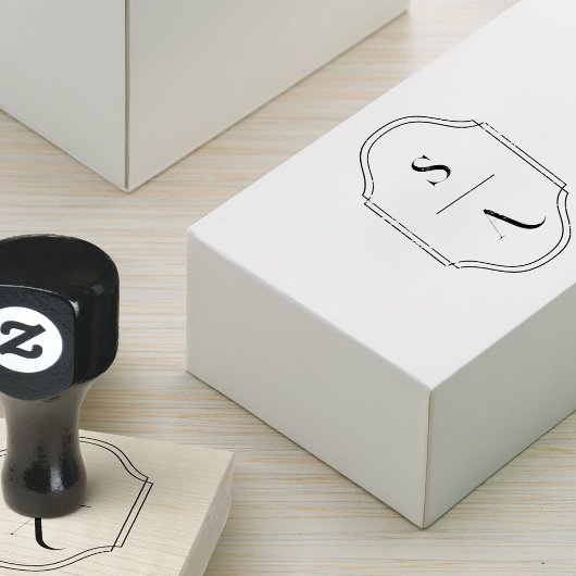 ミニマルエレガントカスタムロゴモノグラムクレスト ラバースタンプ