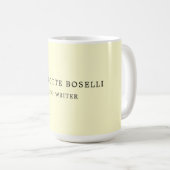 ミニマルエレガントクラシカルプロフェッショナルクリーム コーヒーマグカップ (正面右)