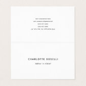 ミニマルエレガントクラシカルプロフェッショナルクリーム 名刺 (外部フラット)