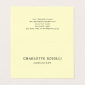 ミニマルエレガントクラシカルプロフェッショナルクリーム 名刺 (外部フラット)