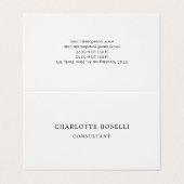 ミニマルエレガントクラシカルプロフェッショナルクリーム 名刺 (外部フラット)