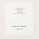 ミニマルエレガントクラシカルプロフェッショナルクリーム 名刺 (外部フラット)