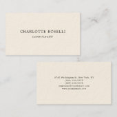 ミニマルエレガントクラシカルプロフェッショナルクリーム 名刺 (正面/裏面)