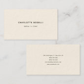 ミニマルエレガントクラシカルプロフェッショナルクリーム 名刺 (正面/裏面)