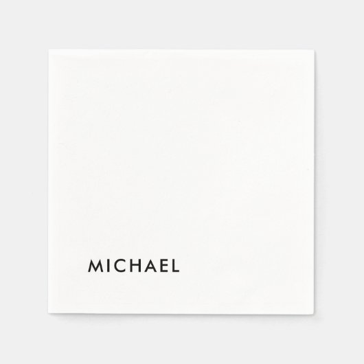 ミニマルエレガントクラシカルプロフェッショナルシンプル スタンダードカクテルナプキン (正面)