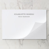 ミニマルエレガントクラシカルプロフェッショナルシンプル ペーパーパッド (折り畳み)