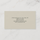 ミニマルエレガントクラシカルプロフェッショナルシンプル 名刺 (裏面)