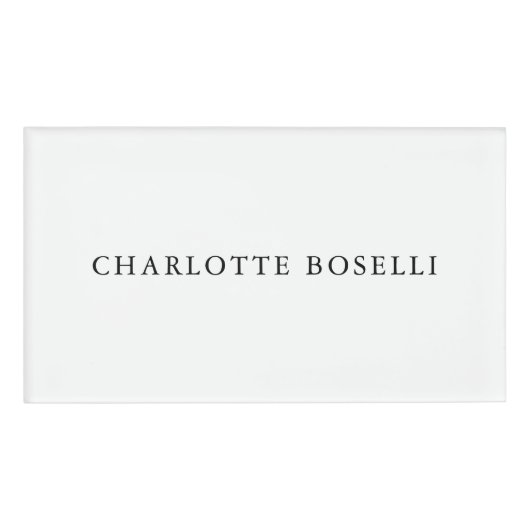 ミニマルエレガントクラシカルプロフェッショナルシンプル 名札 (正面)