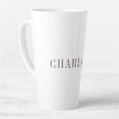 ミニマルエレガントクラシカルプロフェッショナル名 カフェラテマグ (左アングル)