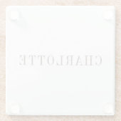 ミニマルエレガントクラシカルプロフェッショナル名 ガラスコースター (裏面)