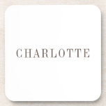 ミニマルエレガントクラシカルプロフェッショナル名 コースター<br><div class="desc">さまざまなサイズとタイプオプション、作成ツールを使用する簡単。名前を変更するだけで済む</div>