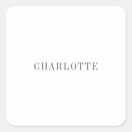 ミニマルエレガントクラシカルプロフェッショナル名 スクエアシール (正面)