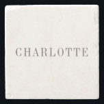 ミニマルエレガントクラシカルプロフェッショナル名 ストーンコースター<br><div class="desc">さまざまなサイズとタイプオプション、作成ツールを使用する簡単。名前を変更するだけで済む</div>