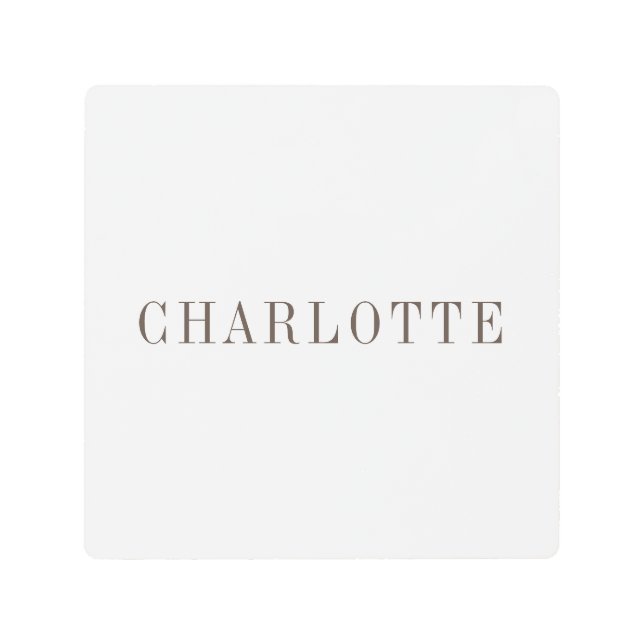 ミニマルエレガントクラシカルプロフェッショナル名 メタルプリント (正面)