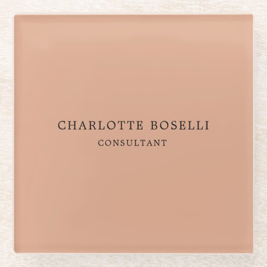 ミニマルエレガントクラシカルプロフェッショナル ガラスコースター (正面)