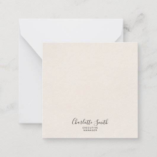 ミニマルエレガントクラシカルプロフェッショナル ノートカード (正面)