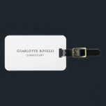 ミニマルエレガントクラシカルプロフェッショナル ラゲッジタグ<br><div class="desc">作成ツールを使用する簡単名前、住所、職業、電話番号、電子メール詳細の変更のみ必要。</div>