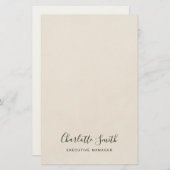 ミニマルエレガントクラシカルプロフェッショナル 便箋 (正面/裏面)