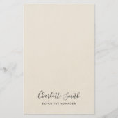 ミニマルエレガントクラシカルプロフェッショナル 便箋 (正面)