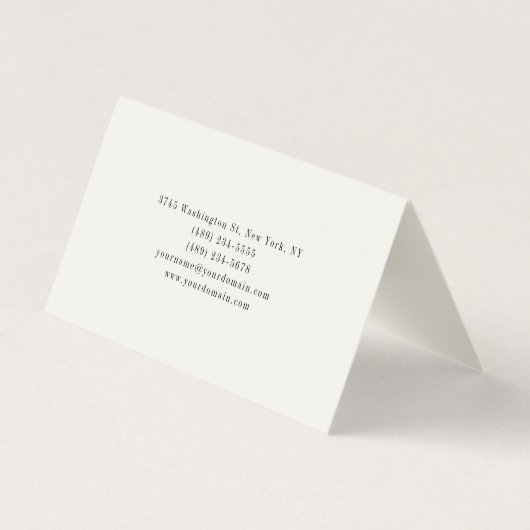ミニマルエレガントクラシカルプロフェッショナル 名刺 (裏面)