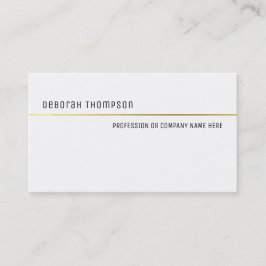 ミニマルエレガントクラシックホワイトでクリーンなプロ 名刺