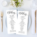 ミニマルエレガントクラシック結婚の食のメニュー メニュー<br><div class="desc">これはミニマルでエレガントなウェディングメニューだ。</div>