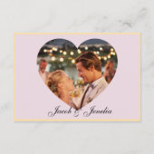 ミニマルエレガントクラシック結婚タイムライン エンクロージャーカード (裏面)