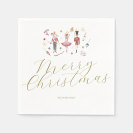 ミニマルエレガントクリスマス スタンダードカクテルナプキン
