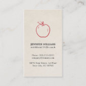 ミニマルエレガントクールRed Apple栄養士 名刺 (正面)