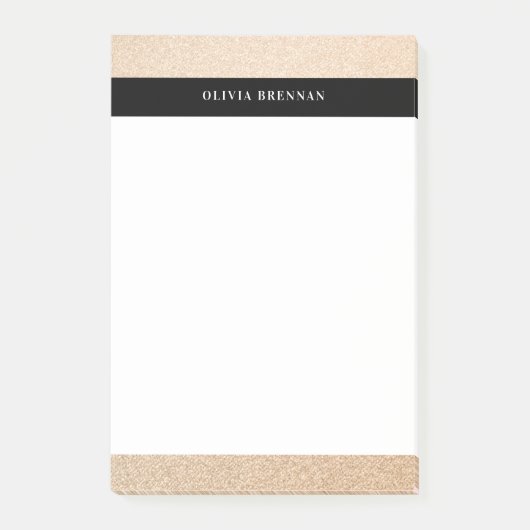 ミニマルエレガントゴールデン縁どデザイン ポストイット (正面)
