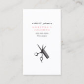 ミニマルエレガントサザーコーム髪サロン 名刺 (正面)