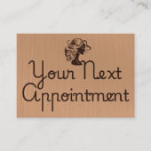 ミニマルエレガントサロンアポイントメントカード 予約カード (正面)