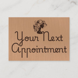 ミニマルエレガントサロンアポイントメントカード 予約カード