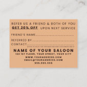 ミニマルエレガントサロン紹介カード 紹介カード (裏面)