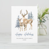 ミニマルエレガントシカのクリスマスツ企業のリー シーズンカード (スタンド正面)