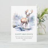 ミニマルエレガントシカのクリスマスツ企業のリー シーズンカード (スタンド正面)