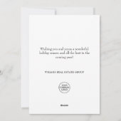 ミニマルエレガントシカのクリスマスツ企業のリー シーズンカード (裏面)