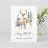 ミニマルエレガントシカのクリスマスツ企業のリー シーズンカード (スタンド正面)